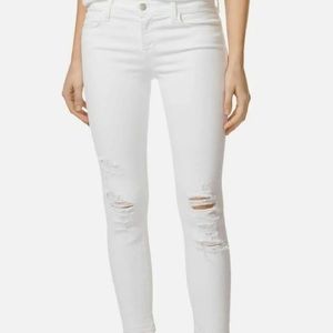 JBrand white cropped skinny jeans